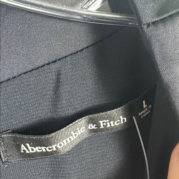 Abercrombie & Fitch High-Neck Draped Jumpsuit Black Size Large - Picture 8 of 11